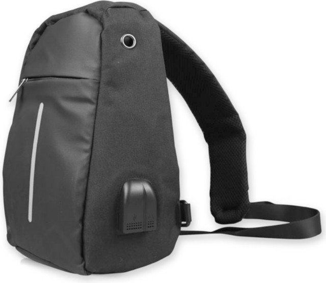 Αντικλεπτικό σακίδιο πλάτης με εξόδους USB και ακουστικών μαύρο Αντικλεπτικό σακίδιο πλάτης με εξόδους USB και ακουστικών μαύρο