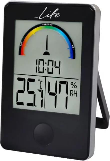 Ψηφιακό επιτραπέζιο θερμόμετρο - υγρόμετρο - ρολόι εσωτερικού χώρου