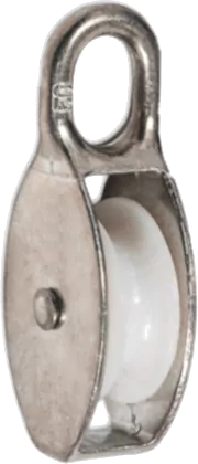 Τροχαλία με πλαστικό ράουλο γαλβανιζέ μονή Τροχαλία με πλαστικό ράουλο γαλβανιζέ μονή