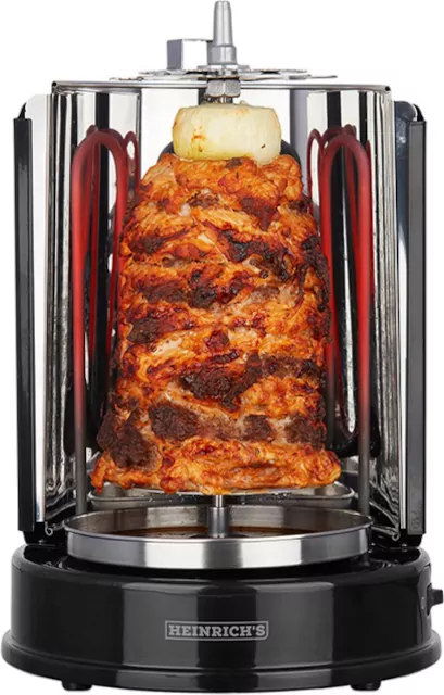 Κάθετη περιστρεφόμενη ψηστιέρα για γύρο - σουβλάκια - κοτόπουλο 1400W Κάθετη περιστρεφόμενη ψηστιέρα για γύρο - σουβλάκια - κοτόπουλο 1400W