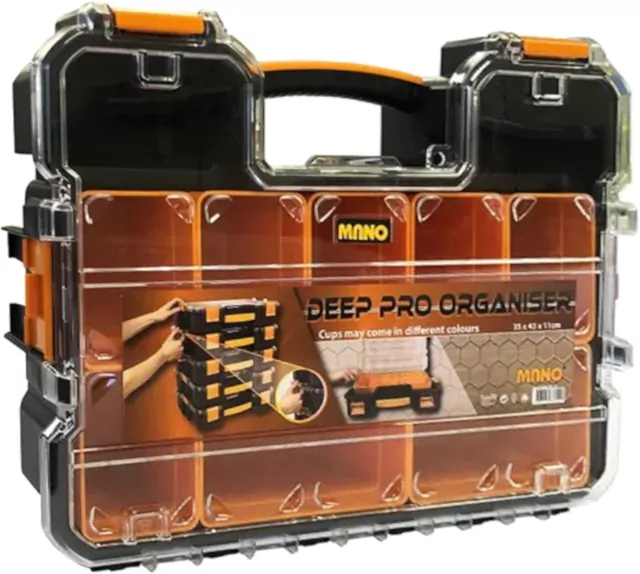 Ταμπακιέρα οργάνωσης υλικών 17″ με αποσπώμενες θήκες στοιβαζόμενη  Ταμπακιέρα οργάνωσης υλικών 17″ με αποσπώμενες θήκες στοιβαζόμενη