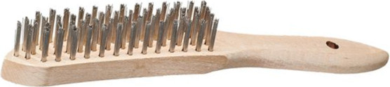 Συρματόβουρτσα ξύλινη με ορειχάλκινη τρίχα 3 σειρών