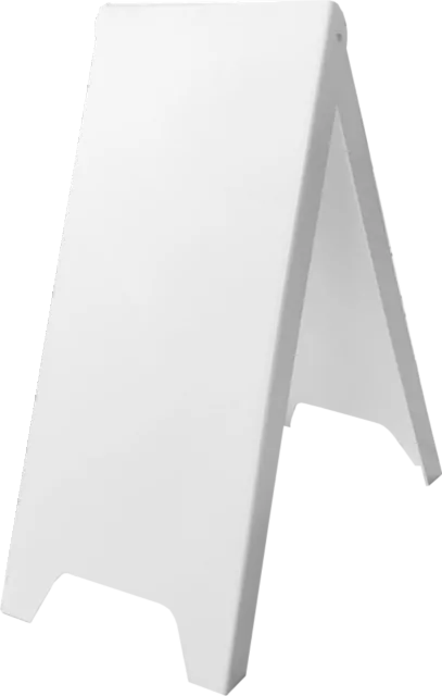 Σταντ δρόμου τύπου Λ διπλής όψης πτυσσόμενο λευκό