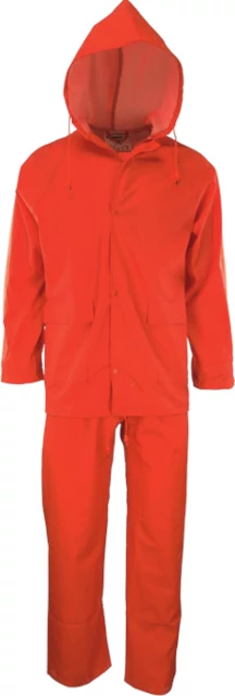 Αδιάβροχο σετ πολυουρεθάνης-PVC παντελόνι και σακάκι με κουκούλα  Αδιάβροχο σετ πολυουρεθάνης-PVC παντελόνι και σακάκι με κουκούλα