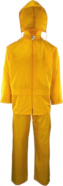 Αδιάβροχο σετ PVC παντελόνι και σακάκι με κουκούλα  Αδιάβροχο σετ PVC παντελόνι και σακάκι με κουκούλα
