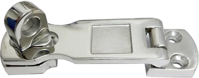 Μάνδαλο πλακέ μασίφ με υποδοχή για λουκέτο ανοξείδωτο AISI304