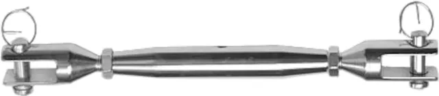 Εντατήρας συρματόσχοινων με 2 μασίφ κεφαλές με πίρο ανοξείδωτος AISI316