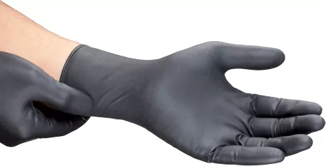 Γάντια νιτριλίου υποαλλεργικά με πούδρα μαύρα συσκευασία 50 τεμαχίων