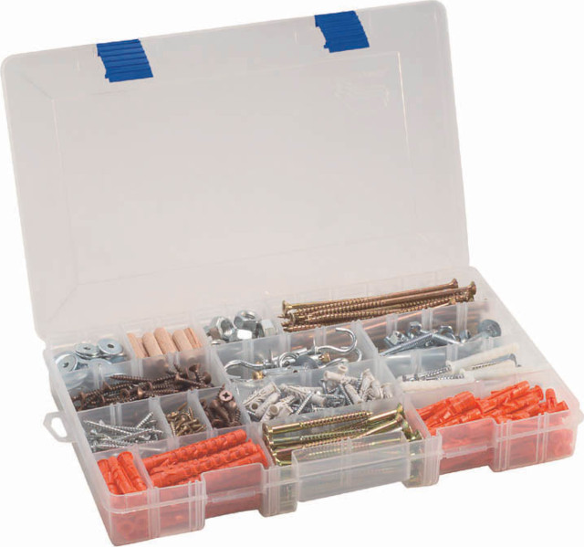 Πλαστικό κουτί για μικροεξαρτήματα με 4~24 θέσεις διαφανές