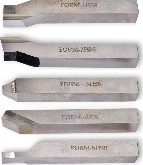 Μαχαίρια τόρνου HSS κοβαλτίου 5% για τον τόρνο FD 400 (σετ 5 τεμάχια)